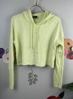 Nike Women’s Cropped Luxe Yoga Training Limelight Hoodie - Size - XS thumbnail 1