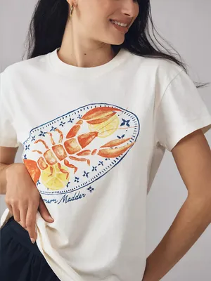 Damson Madder x Anthropologie Plate de Homard Shrunken Graphic Tee 10 thumbnail 1