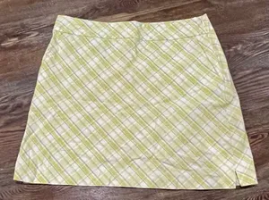IZOD XFG Xtreme Function Golf Skort - Green Plaid Size 6 thumbnail 1