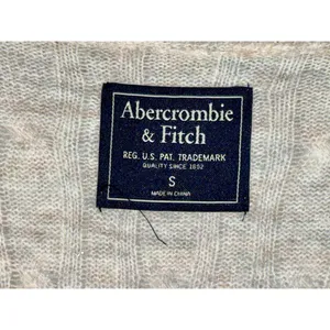 Abercrombie & Fitch Cream Ribbed Knit Long Sleeve Sweater Midi Dress Womens Sz S thumbnail 3