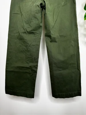 J. Crew Green Sailor Slim Wide Leg Chino Pant Cropped size 27T Tall Inseam BY638 thumbnail 8