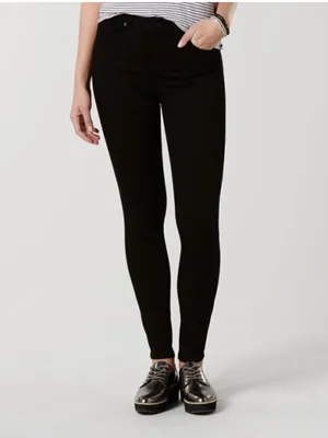 Black Skinny High-Rise Jeans — Sleek Everyday Fit thumbnail 2