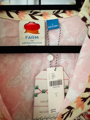Farm Rio Button Front Balloon Sleeve Printed Romper, Size L thumbnail 11