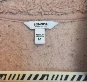 Sonoma Fuzzy zip up sweatshirt thumbnail 3