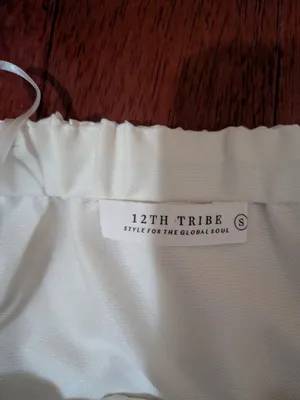 12th Tribe Ivory Satin Peplum Corset Cami Top thumbnail 4