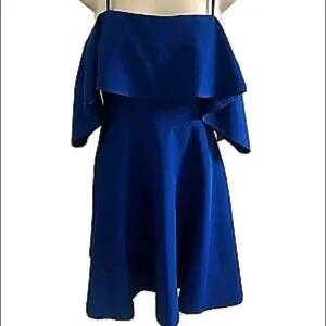 ✨ Royal Blue Off-the-Shoulder Skater Dress✨ thumbnail 4