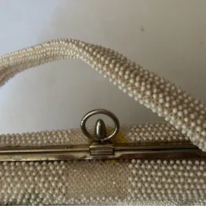 Vintage Floral Beaded Purse Yellow thumbnail 4