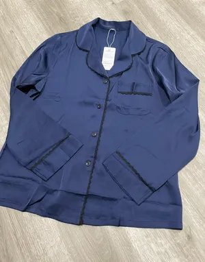 Dark Blue Silk Pajama thumbnail 3