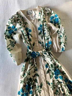 Tuckernuck Cerulean Vine Cotton Poplin Lachlan Dress - Small thumbnail 8