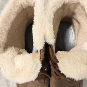 Bebe Leyia Faux Suede Fur-Lined Lace-Up Winter Boots - Size 7.5 thumbnail 5