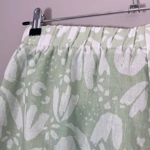 Indi Luxe Selfie Leslie NEW Swing Of Things Scalloped Cotton Shorts Sage Green thumbnail 7