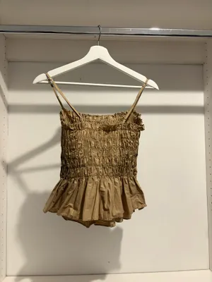ZARA Smocked Top With Black Bead Detail S Great For Fall! NWOT thumbnail 3