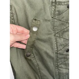 Y2K Hollister Green Military Utility Jacket L Indie Sleaze Arm Patch thumbnail 6