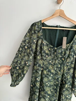 J.Crew Floral Green Mini Dress thumbnail 7