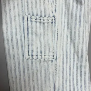 Faherty Overalls Topsail Railroad Stripe Faded Light‎ Wash Blue White Women XS thumbnail 15