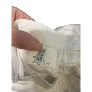 White Linen Blend Straight Skirt Size 12 thumbnail 3