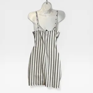 Windsor Mini Dress Womens Medium White Excellent Striped Cutout‎ Bodycon thumbnail 3