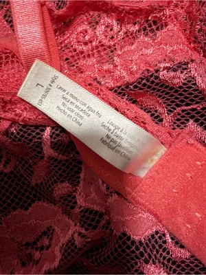 2000s vintage whimsical pink and black lace floral bodysuit thumbnail 10