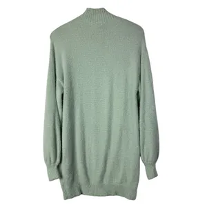 Forever 21 Mint Green Fuzzy Eyelash Knit Turtleneck Sweater Dress‎ M thumbnail 2