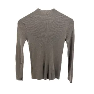 The Rumere Ribbed Knit Wool Sweater Mock Neck Gray‎ Minimalist Workwear Size 34 thumbnail 6