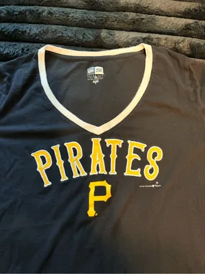 NFL Black V-Neck Tee with PIRATES Team Lettering thumbnail 2