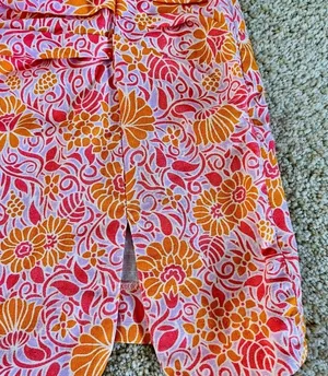 Paisley Pink Linen Mini Scrunch Skirt thumbnail 5