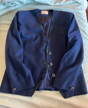 Vintage Pendleton Virgin Wool Blazer Teal Blue 3-Button Women's Size 10 Lined thumbnail 1