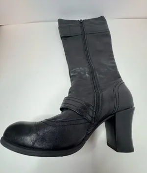 Born Black Leather Zip Up Boots Size 8.5 thumbnail 5