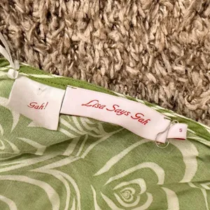 Lisa Says Gah Green Backless Halter - Small thumbnail 3