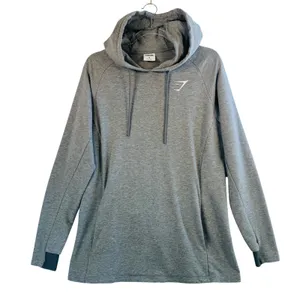Nike Gymshark Women's Medium Gray Pullover Hoodie Logo Athleisure‎ Gorpcore Cozy thumbnail 1
