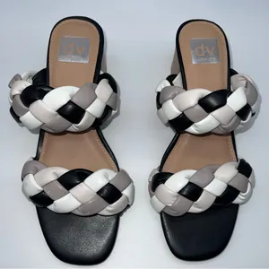 DV by Dolce Vita Sully Black and White Braided Sandals thumbnail 4