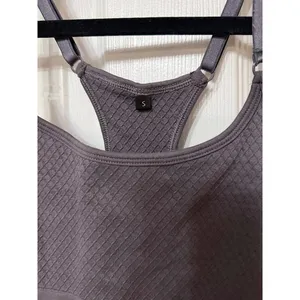 Balance Athletica Seamless Sports Bra Gray‎ Diamond Textured Racerback Small thumbnail 2
