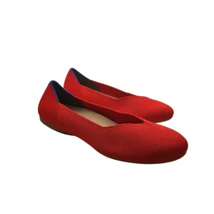 Rothys The Driver Red Knit Driving Moccasin Loafers Flats Womens 9 thumbnail 3