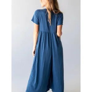 Natural Life Blue Avery Wide Leg Linen Blend Jumpsuit Sz.XS/S thumbnail 5
