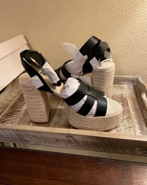 NEW! The Drop Women's Heels Duchess Raffia Buckle Strap Platform Sandal Size 8.5 thumbnail 5