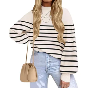 Zesica Women's Striped Knit Sweater thumbnail 1