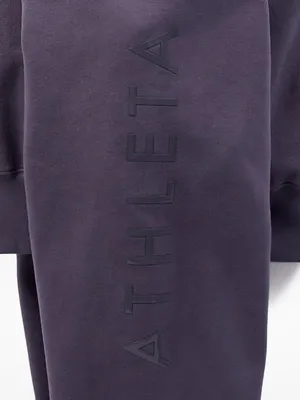 New Athleta L Simone Biles Forever Fleece Crop Full Zip Twilight Purple Large thumbnail 5