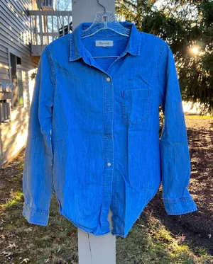 Madewell Denim Button-Up Shirt in Nielsen Wash thumbnail 1