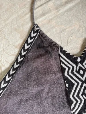 halter top Brown with cool printed on it Size M thumbnail 2