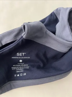 SET ACTIVE Formcloud Colorblock Contrast Blue Sports Bra Medium thumbnail 5