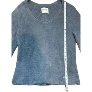 Abercrombie &‎ Fitch Soft Collection Periwinkle blue fuzzy super soft sweater sz thumbnail 5