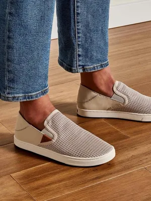 OluKai Pehuea Breathable Slip-On Shoes Tapa Cream Size Women’s 9 thumbnail 5