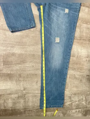 City Chic Mid Wash Distressed Denim Overalls Sz S/16 New without tags thumbnail 10