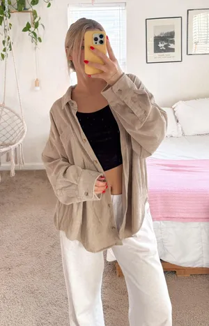 Boutique Oversized button up thumbnail 1