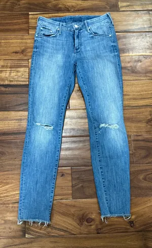 MOTHER Denim The Looker Ankle Fray thumbnail 1