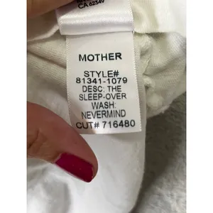 MOTHER The Sleep Over Tee XS White Cherry Graphic Never Mind Short Sleeve TShirt thumbnail 9