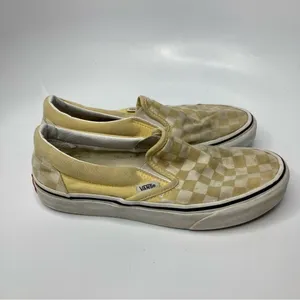 Vans‎ yellow checkered slip on sneakers unisex sizing thumbnail 4