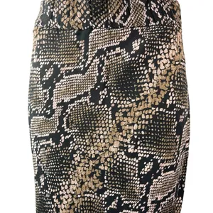 Zara TRF Collection Beige Black Snake Skin High Waisted Slip Maxi Skirt Size S thumbnail 4