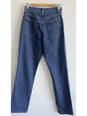 Abercrombie Curve Love Ultra High Rise Ankle Straight Jeans 26 Dark Wash thumbnail 7