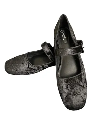 C Comfort Est 1946 Velvet Mary Jane Ballet Flats in Black thumbnail 6